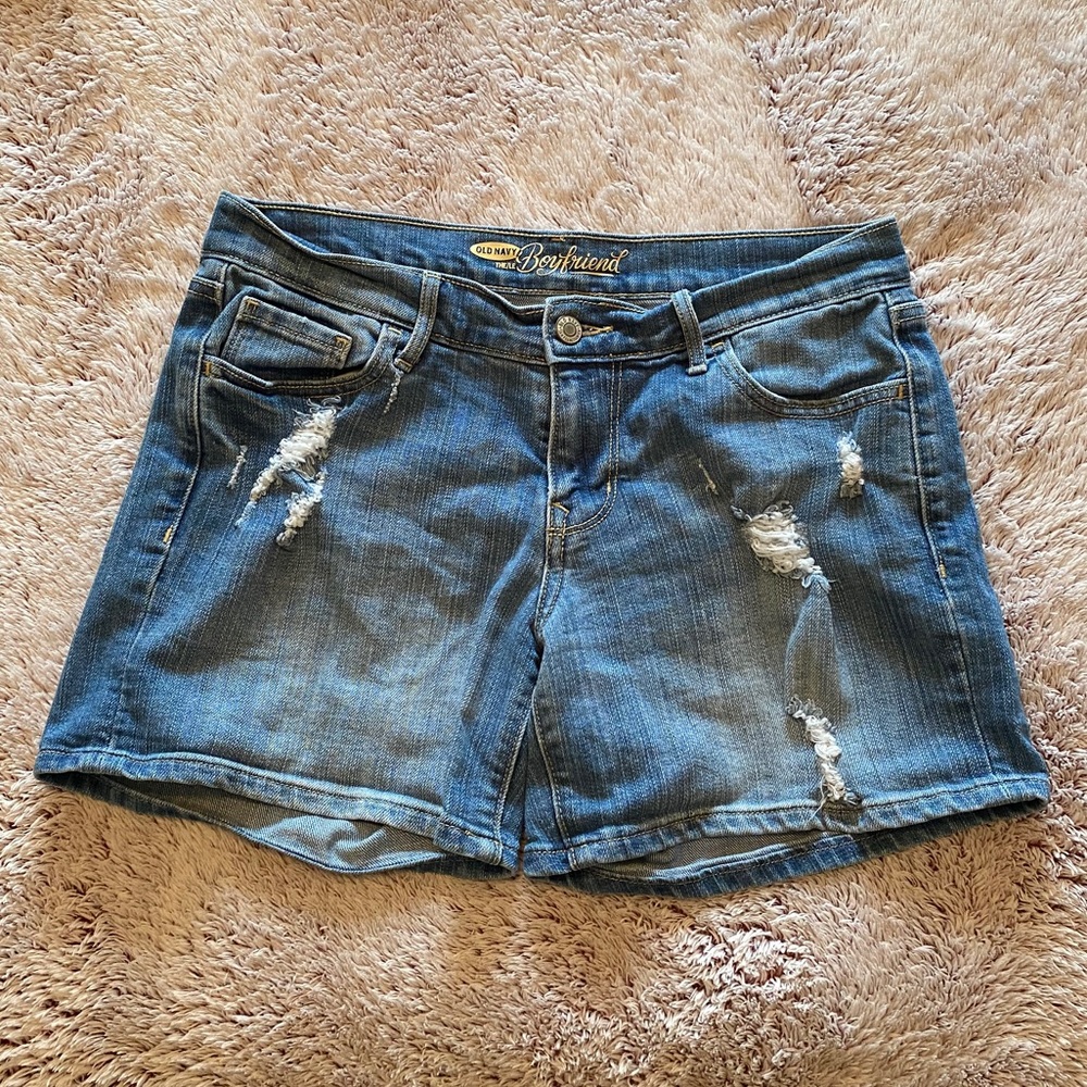 Boyfriend jean shorts